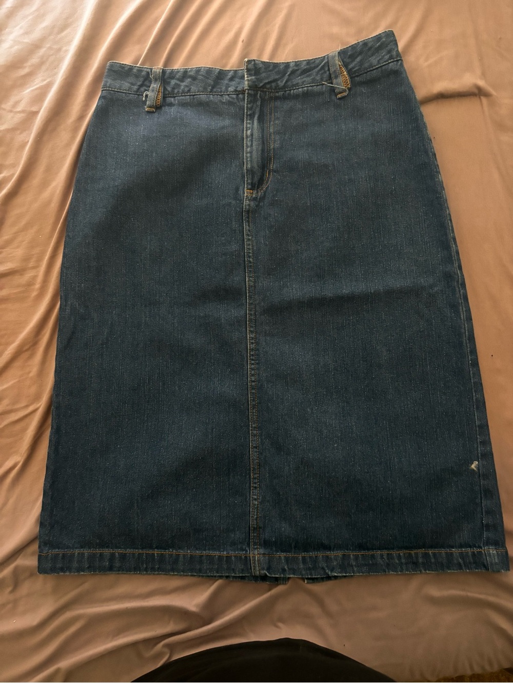 Dickies Dark Blue Denim Pencil Skirt